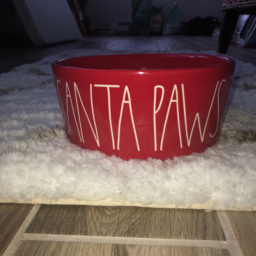 Rae Dunn Santa paws dog bowl